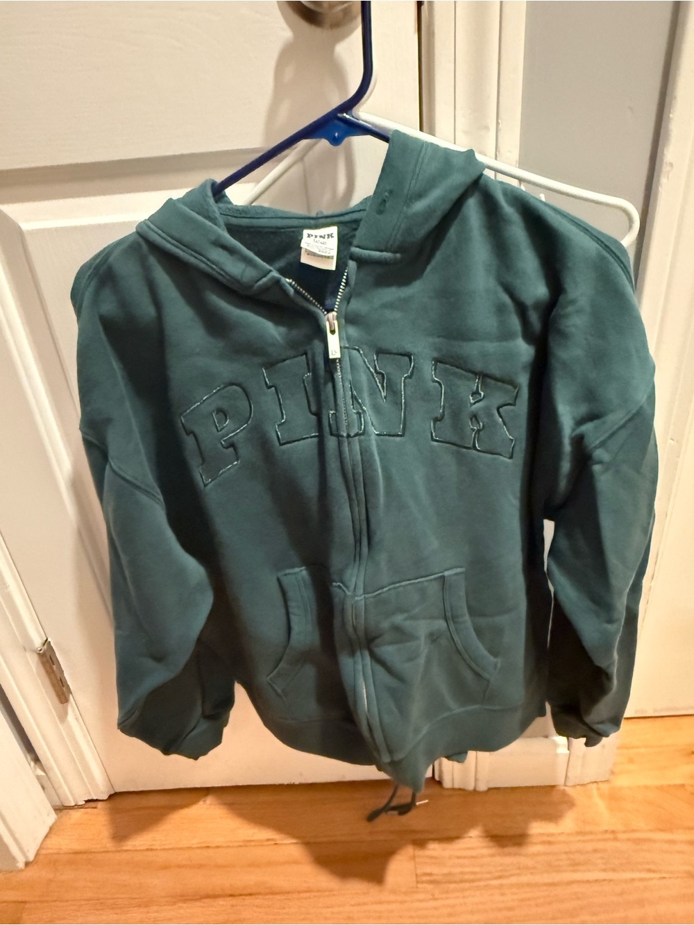 PINK Victoria's Secret Teal Full-Zip Hoodie for Kids